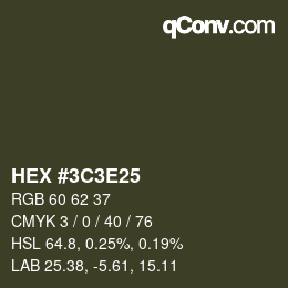 Color code: HEX #3C3E25 | qconv.com