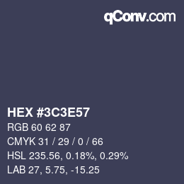 カラーコード: HEX #3C3E57 | qconv.com