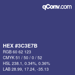 Farbcode: HEX #3C3E7B | qconv.com