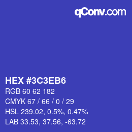 Código de color: HEX #3C3EB6 | qconv.com