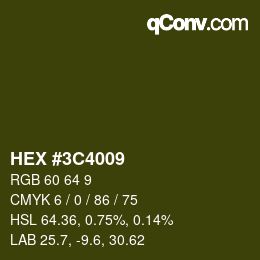 Color code: HEX #3C4009 | qconv.com
