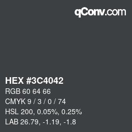 Color code: HEX #3C4042 | qconv.com