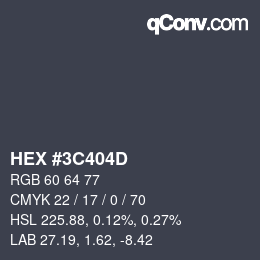 Color code: HEX #3C404D | qconv.com