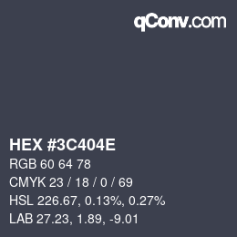 Color code: HEX #3C404E | qconv.com
