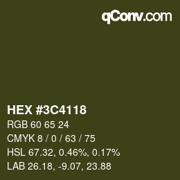 Color code: HEX #3C4118 | qconv.com