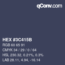 Color code: HEX #3C415B | qconv.com