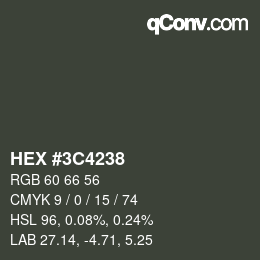 Color code: HEX #3C4238 | qconv.com