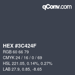 Color code: HEX #3C424F | qconv.com