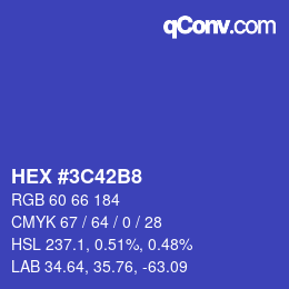 Color code: HEX #3C42B8 | qconv.com