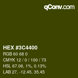 Color code: HEX #3C4400 | qconv.com