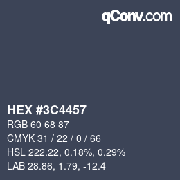 Color code: HEX #3C4457 | qconv.com