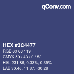 Color code: HEX #3C4477 | qconv.com