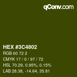 Color code: HEX #3C4802 | qconv.com