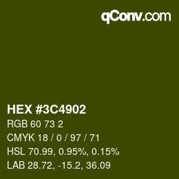 Color code: HEX #3C4902 | qconv.com
