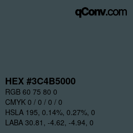 Color code: HEX #3C4B5000 | qconv.com