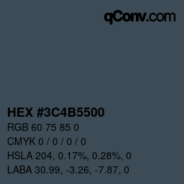 Color code: HEX #3C4B5500 | qconv.com