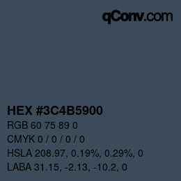 Color code: HEX #3C4B5900 | qconv.com
