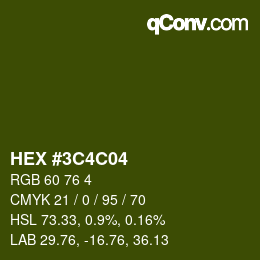 Color code: HEX #3C4C04 | qconv.com