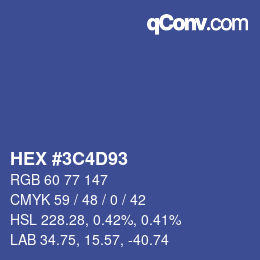 Color code: HEX #3C4D93 | qconv.com