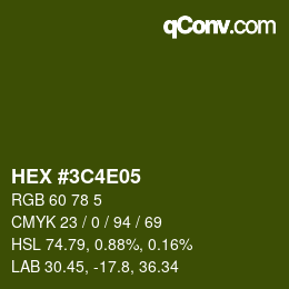 Color code: HEX #3C4E05 | qconv.com