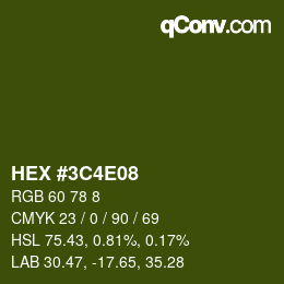 Color code: HEX #3C4E08 | qconv.com