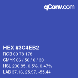 Color code: HEX #3C4EB2 | qconv.com