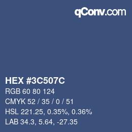 Código de color: HEX #3C507C | qconv.com