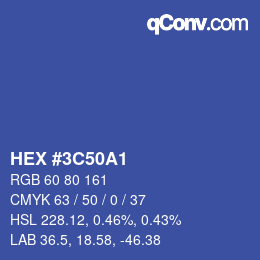 Color code: HEX #3C50A1 | qconv.com