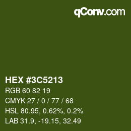 Color code: HEX #3C5213 | qconv.com