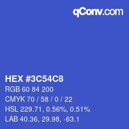 Color code: HEX #3C54C8 | qconv.com
