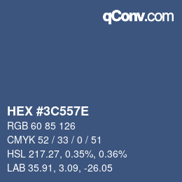 Color code: HEX #3C557E | qconv.com