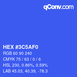 Color code: HEX #3C5AF0 | qconv.com