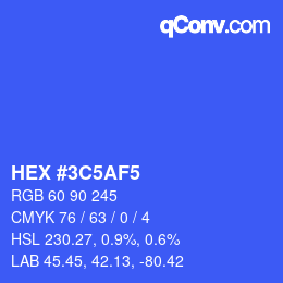 Color code: HEX #3C5AF5 | qconv.com