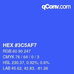 Color code: HEX #3C5AF7 | qconv.com