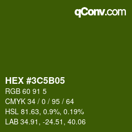 Color code: HEX #3C5B05 | qconv.com