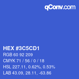 Color code: HEX #3C5CD1 | qconv.com