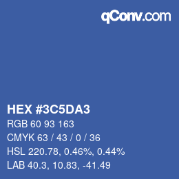 Color code: HEX #3C5DA3 | qconv.com