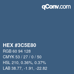 Color code: HEX #3C5E80 | qconv.com