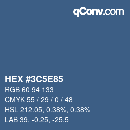 Código de color: HEX #3C5E85 | qconv.com