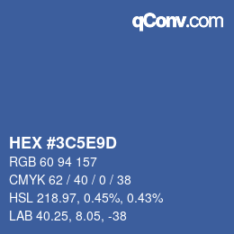 Código de color: HEX #3C5E9D | qconv.com