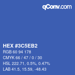 Color code: HEX #3C5EB2 | qconv.com