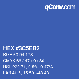 Color code: HEX #3C5EB2 | qconv.com