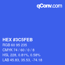 Color code: HEX #3C5FEB | qconv.com