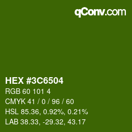 Color code: HEX #3C6504 | qconv.com