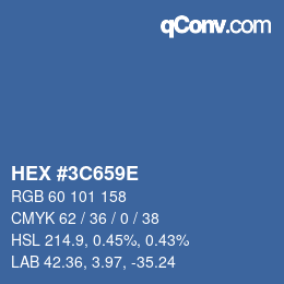 Color code: HEX #3C659E | qconv.com