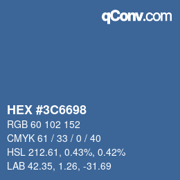 Color code: HEX #3C6698 | qconv.com