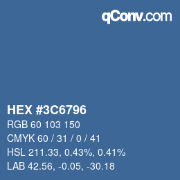 Color code: HEX #3C6796 | qconv.com