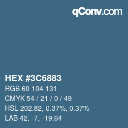 Color code: HEX #3C6883 | qconv.com