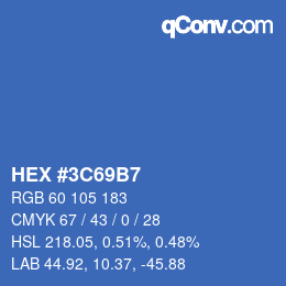 Color code: HEX #3C69B7 | qconv.com