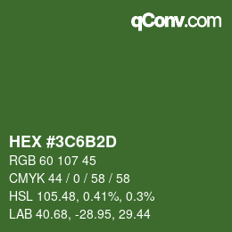 カラーコード: HEX #3C6B2D | qconv.com